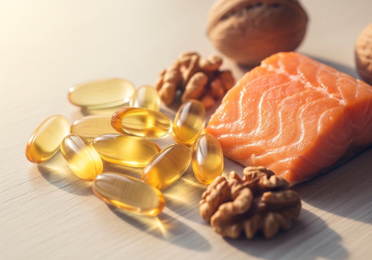 오메가3 캡슐과 생선 — 어린이 DHA 복용 가이드