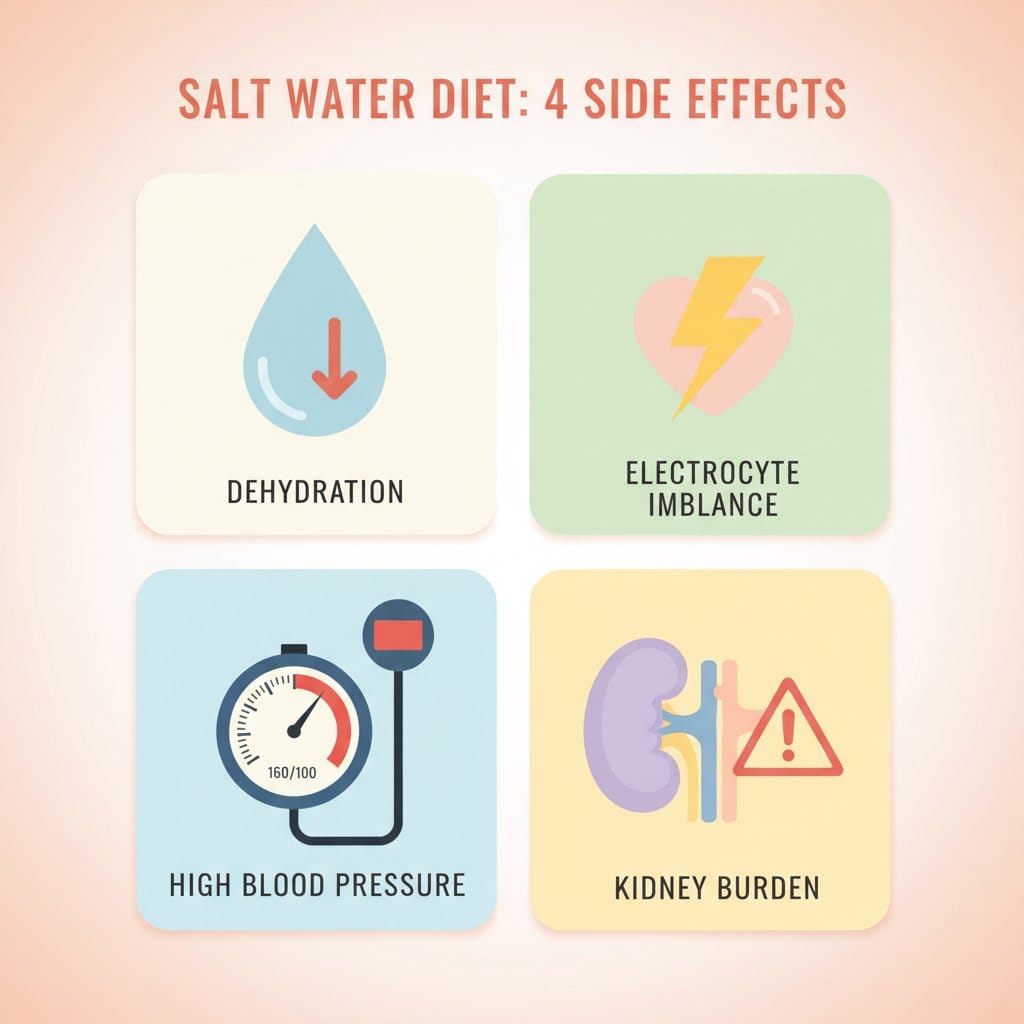 탈수, 전해질 불균형, 혈압 상승, 신장 부담을 정리한 부작용