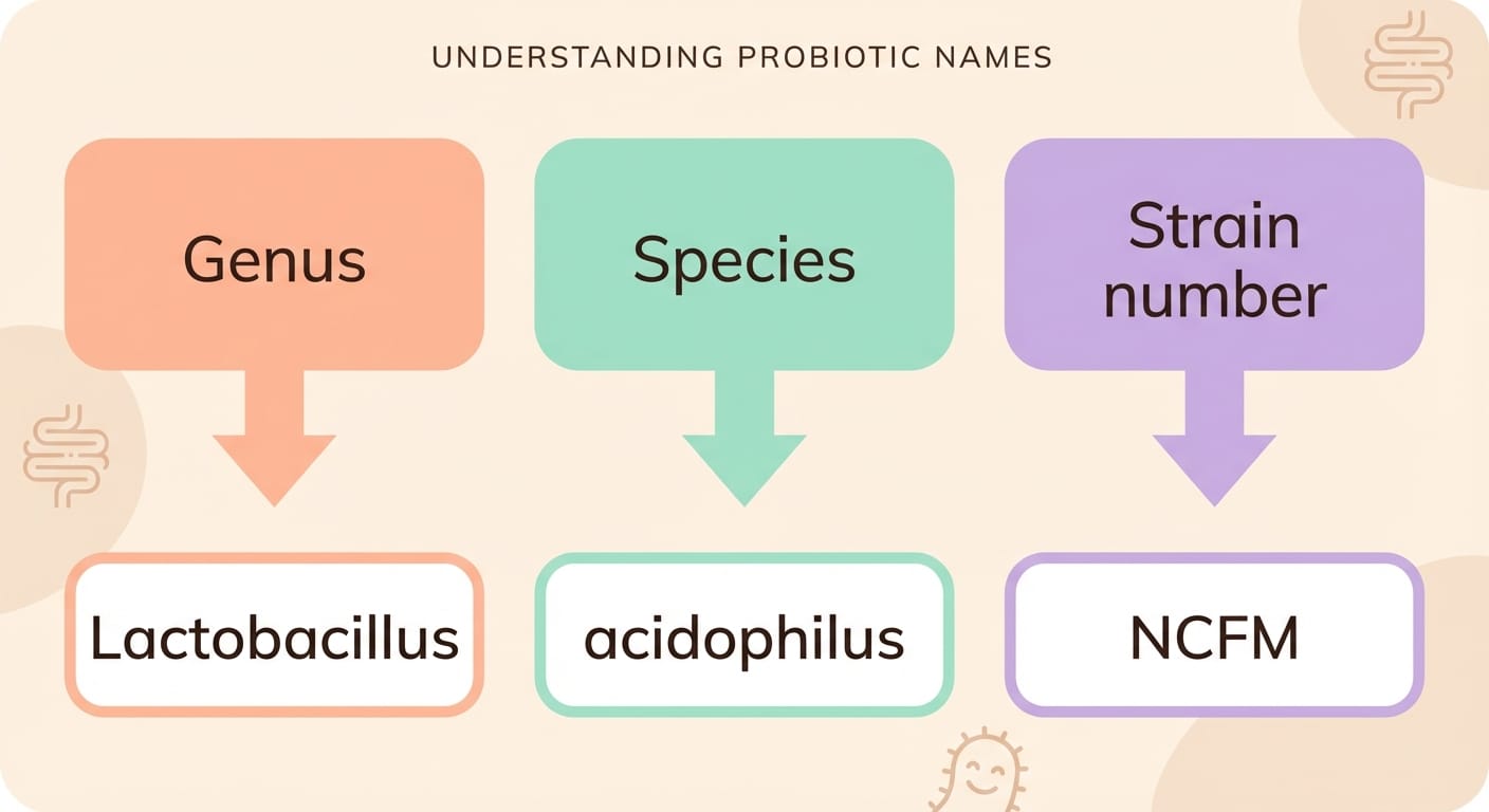 유산균 균주 이름 구조 보는 법 — 속·종·균주번호