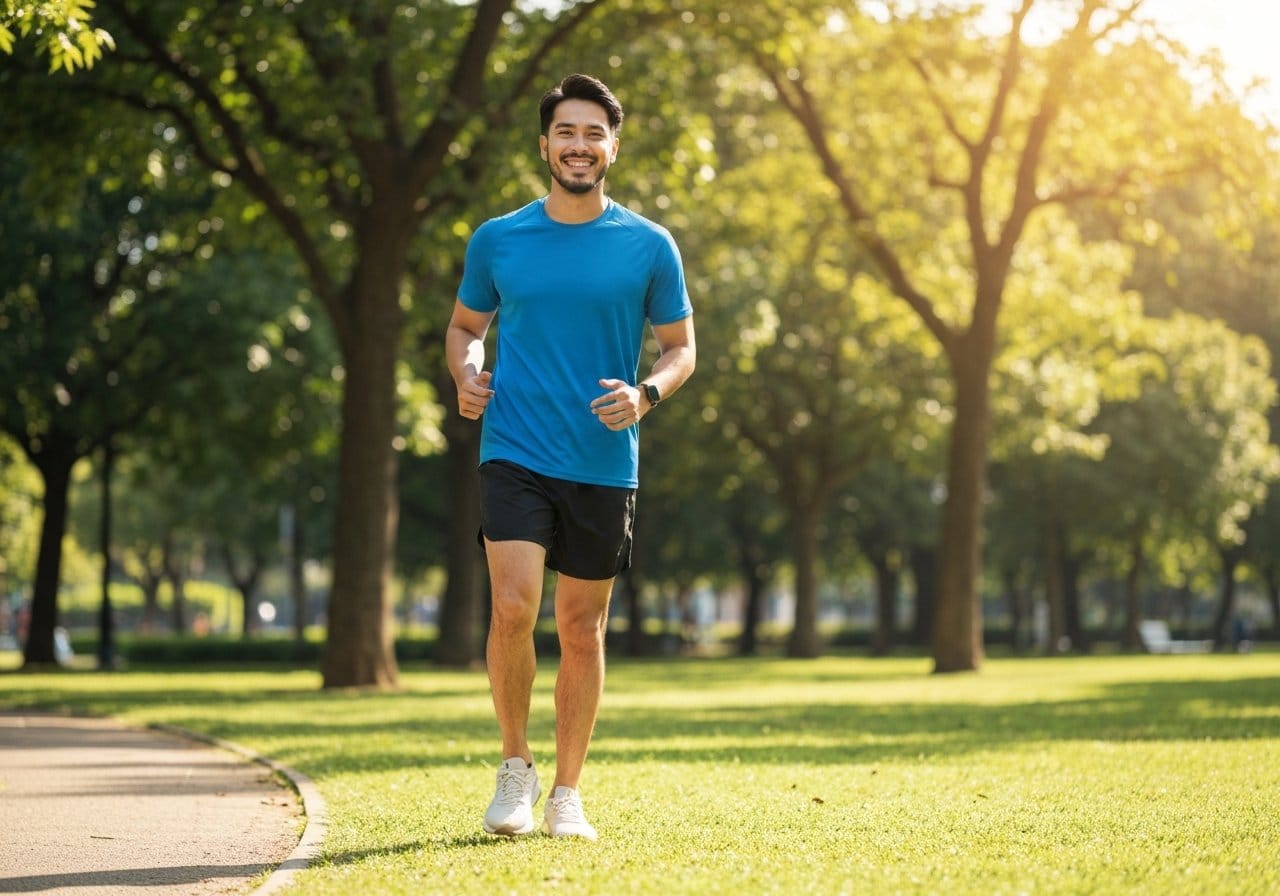 공원에서 가볍게 걷는 루틴을 통해 활력과 근감소 관리