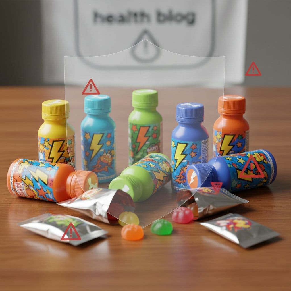 에너지 부스터 제품 속 카페인, 어린이에게는 과할 수 있어요