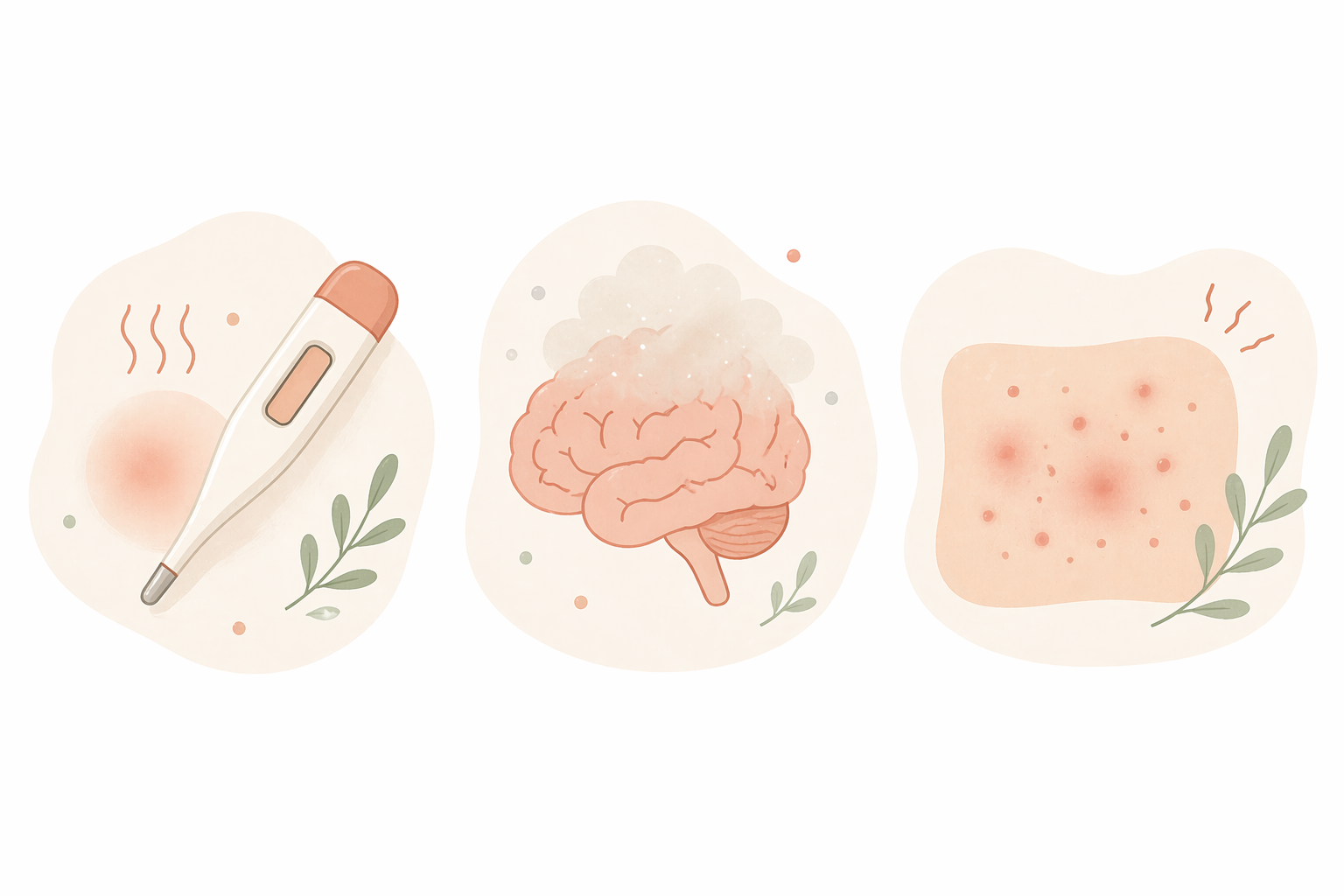 유산균 부작용 위험 신호 3가지 일러스트