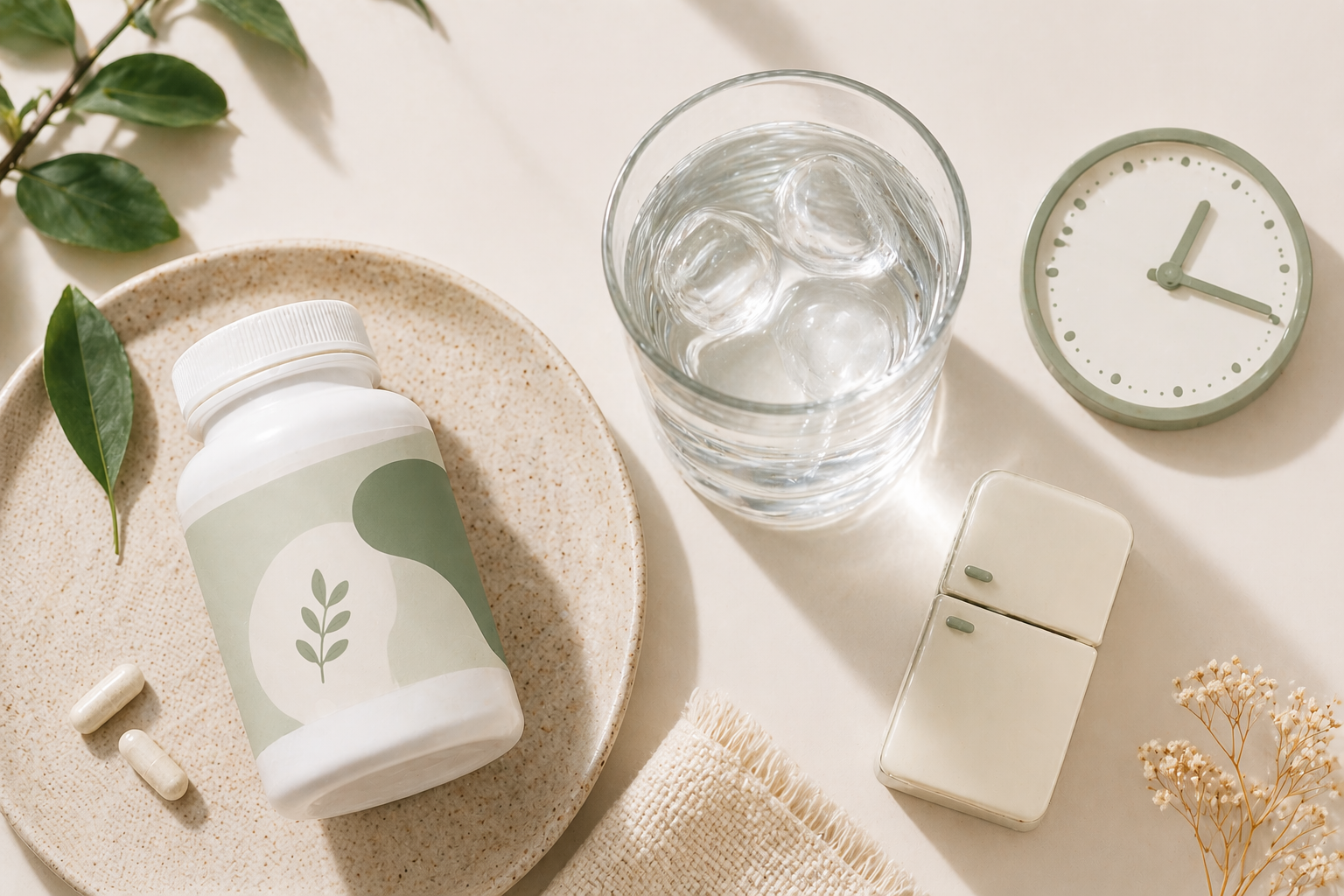 유산균 올바른 복용법 체크리스트 일러스트