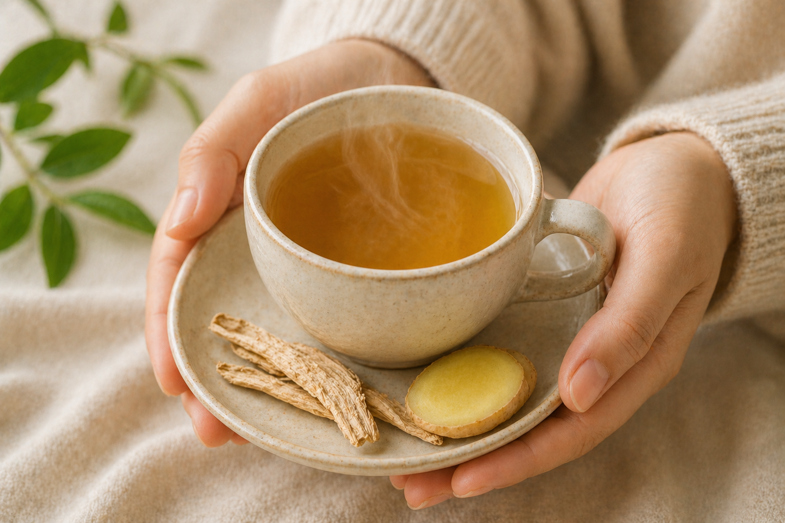 미세먼지 심한 날 따뜻하게 마시기 좋은 도라지·생강차 한 잔