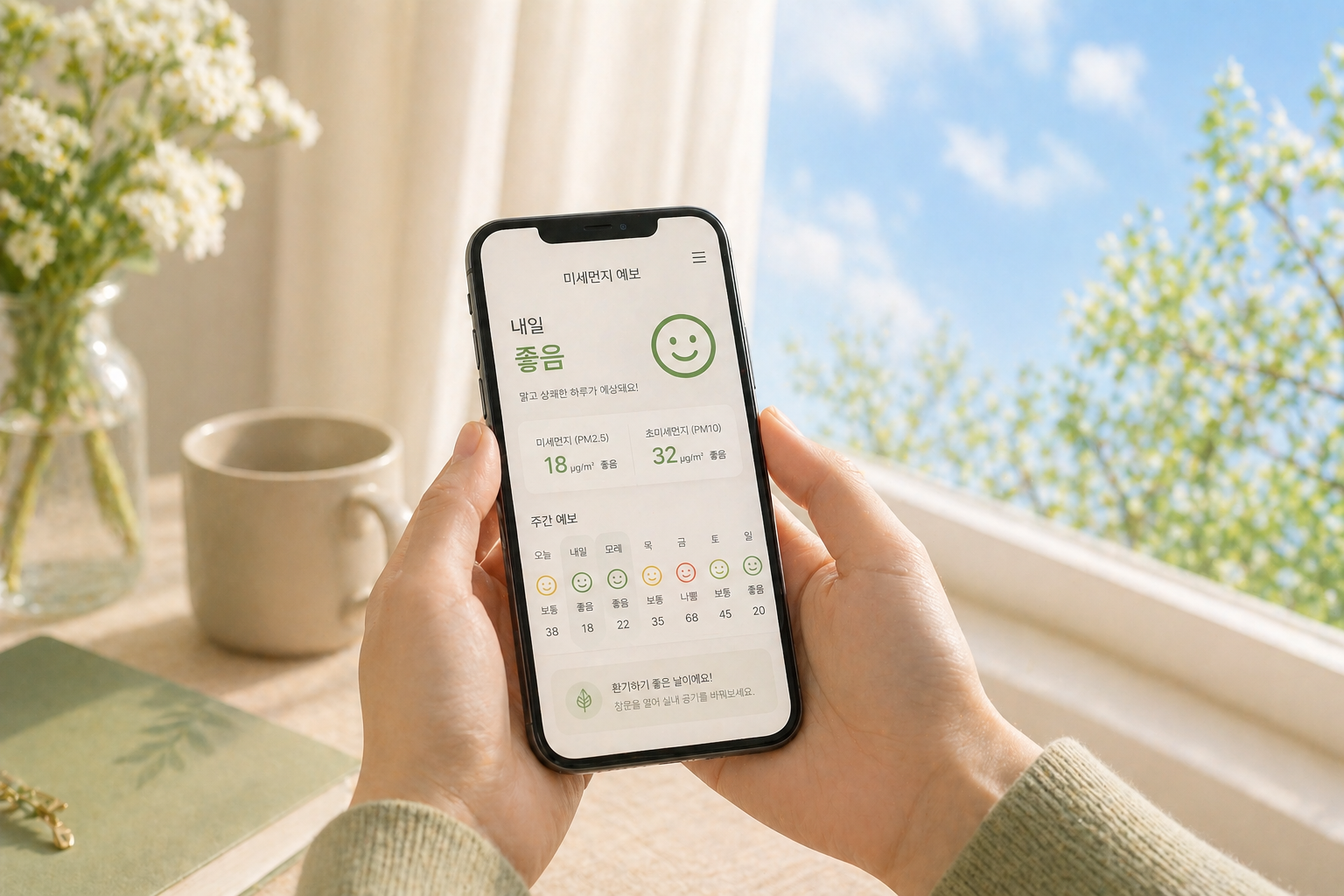 미세먼지 예보 앱으로 확인하는 봄철 대기질
