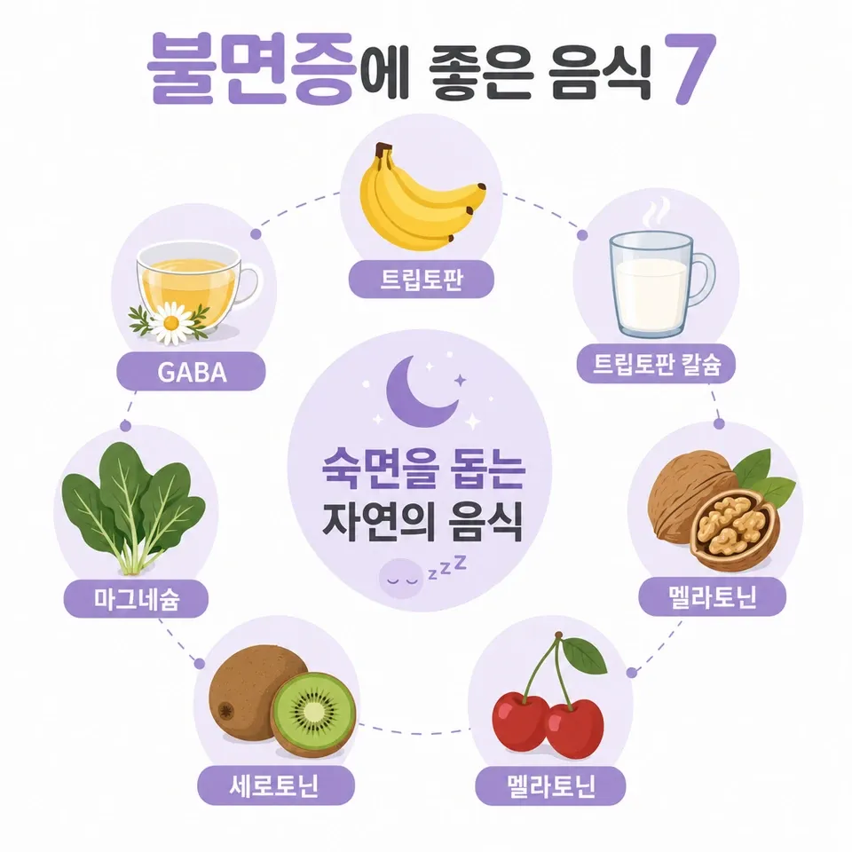불면증에 좋은 음식 7가지