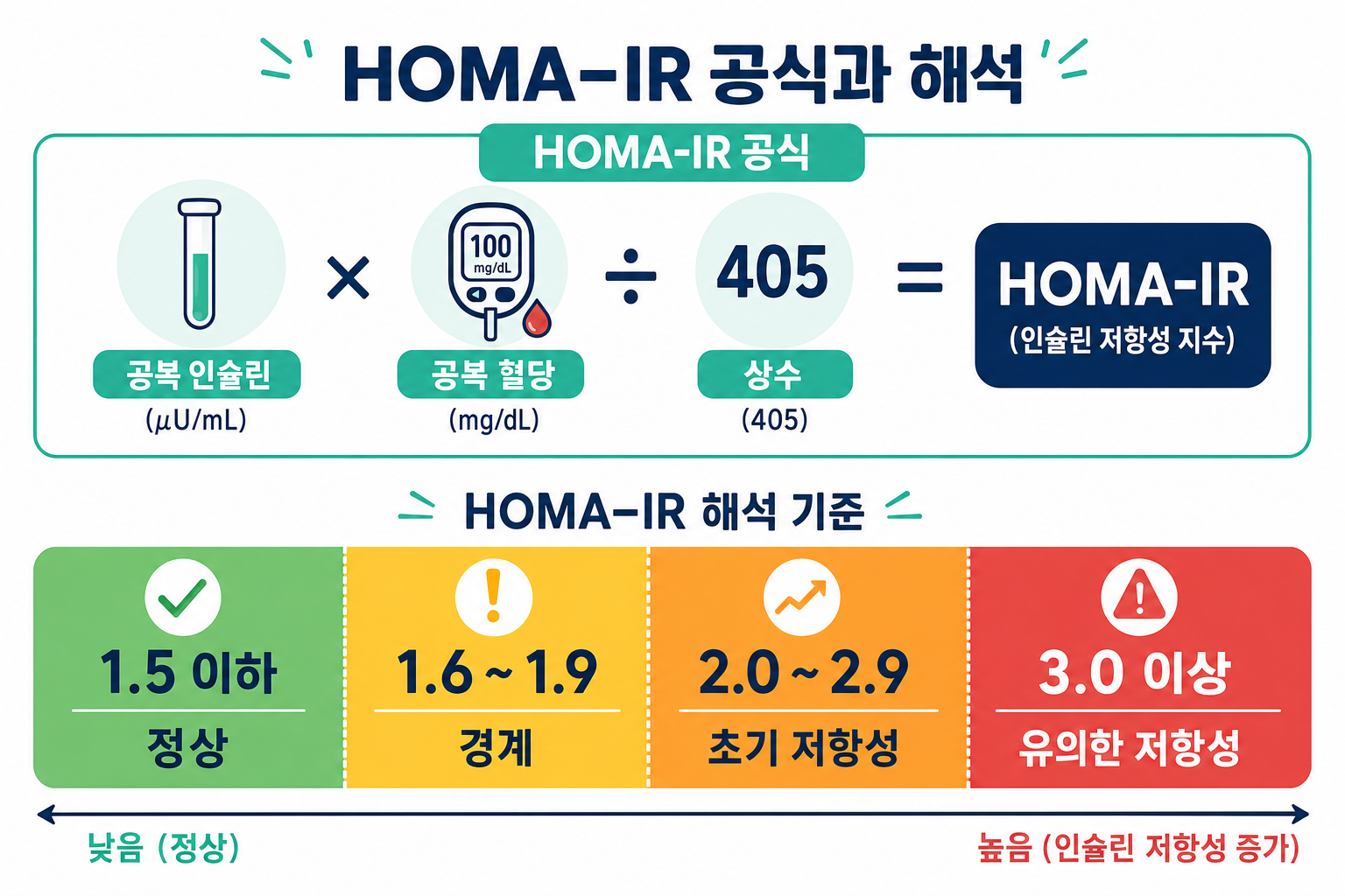 HOMA-IR 공식과 해석 기준