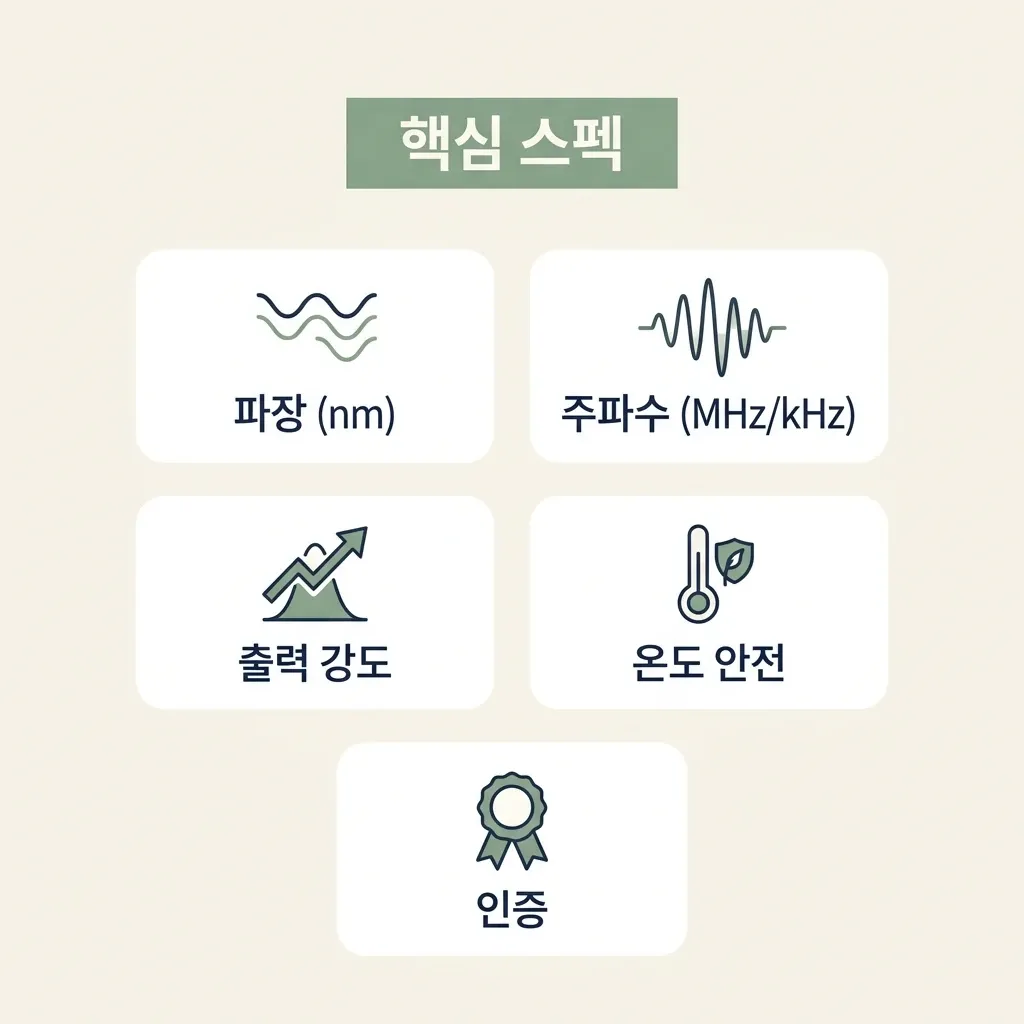 뷰티디바이스 스펙 5가지 인포그래픽