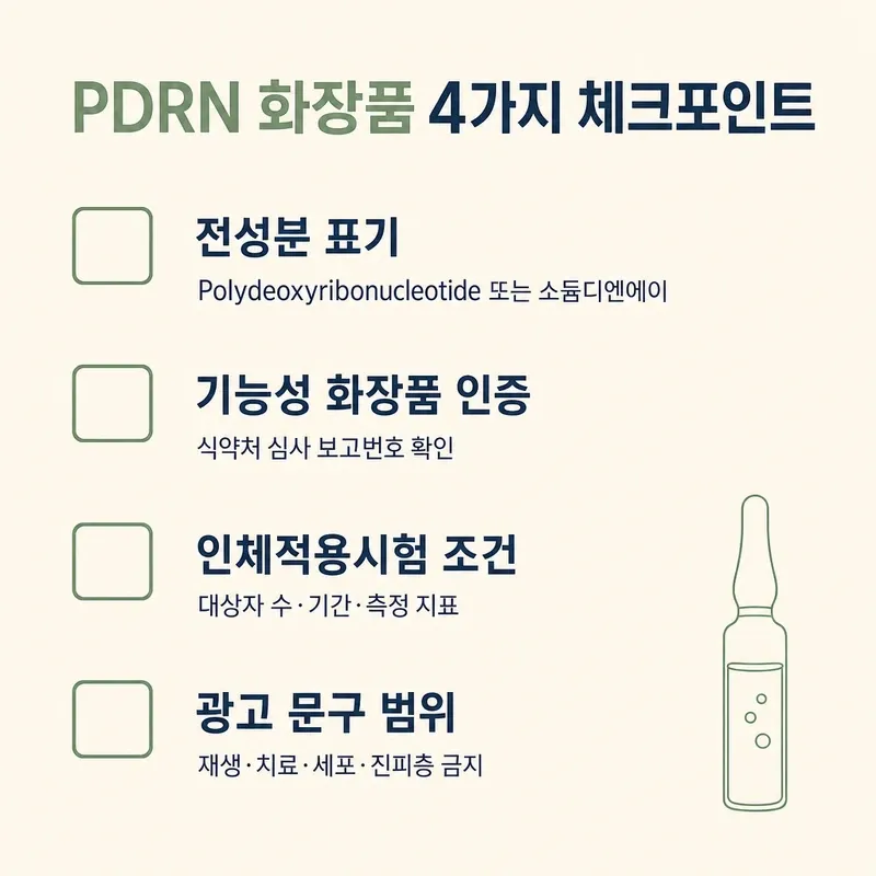 PDRN 화장품 4가지 체크포인트
