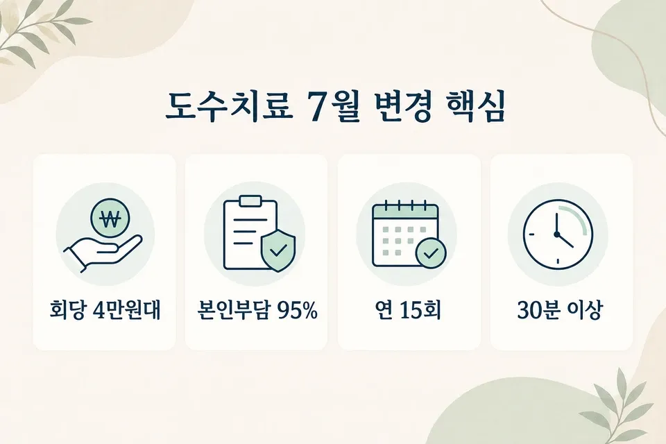 도수치료 관리급여 핵심 변경 인포그래픽