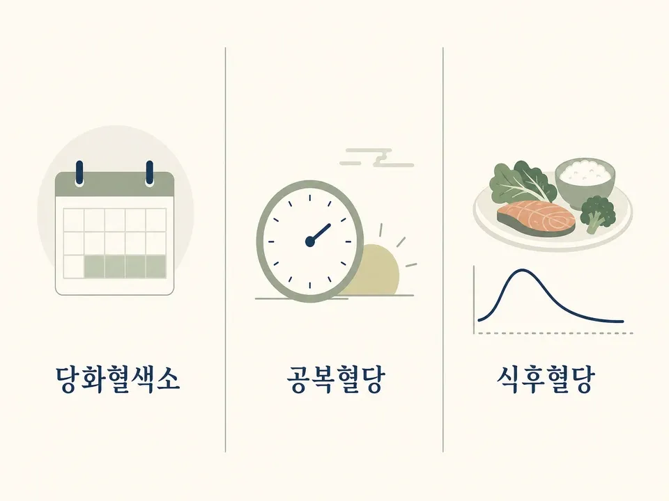 A1C 공복 식후혈당 비교
