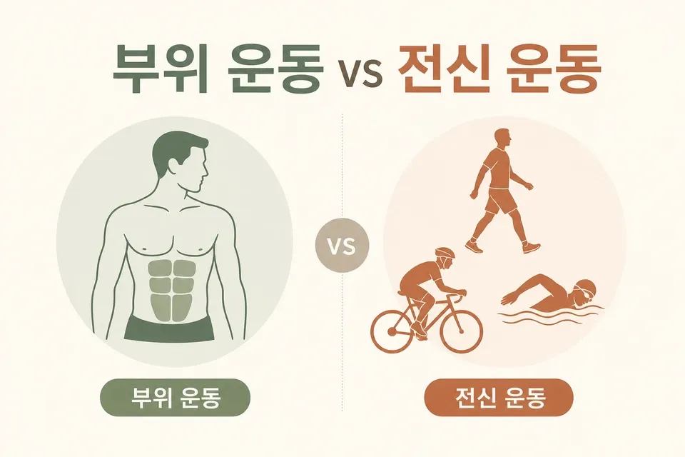 부분 감량과 전신 운동 비교