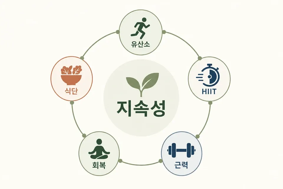 내장지방 운동 조합 인포그래픽