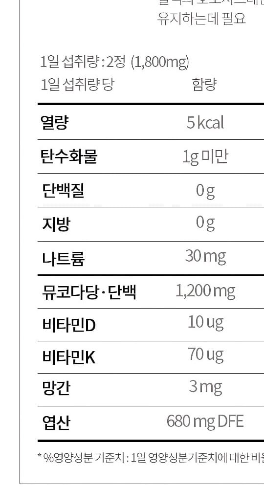 백세존 콘드로이친 상세정보