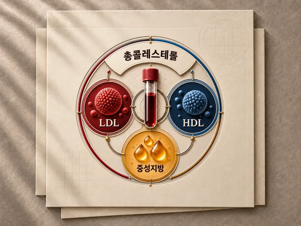 콜레스테롤 네 항목 비교