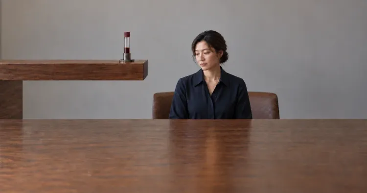무라벨 혈액 검체를 바라보는 한국 여성